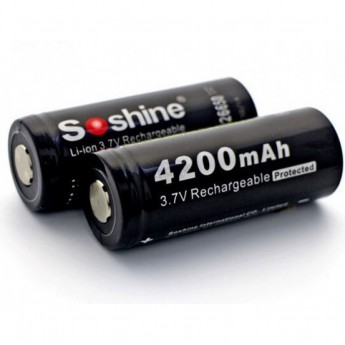 Аккумулятор LI-LON SOSHINE 26650 PCB 4200 mAh, 3.7В (формат С)