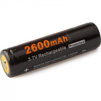 Аккумулятор SOSHINE 18650 2600 mAh, 3.7В, встроенная зарядка USB