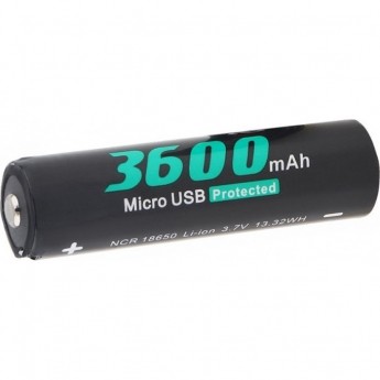 Аккумулятор SOSHINE 18650 3600 мАч (с USB-зарядкой, защищенный)