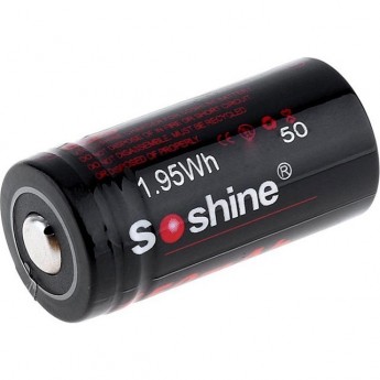 Аккумулятор SOSHINE RCR123A/16340 (Li-Ion, 3.0 В, 650 мАч)