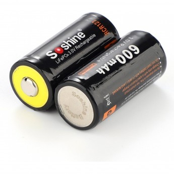 Аккумулятор SOSHINE RCR123P/16340 600 mAh, 3.0В