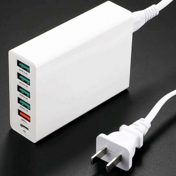 Зарядное устройство SOSHINE CDQ618Z 6-портовый USB-адаптер